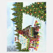 GINGERBREAD HOUSE FLEECEDECKE (Vorderseite)