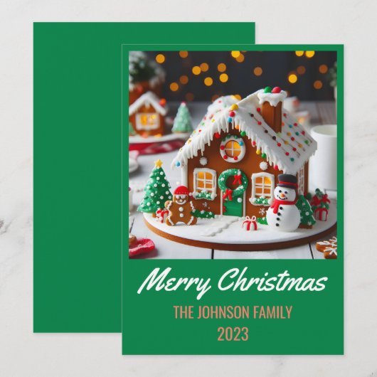 Gingerbread House - Frohe Weihnachten (Vorne/Hinten)