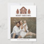 Gingerbread House Frohe Weihnachten Foto (Vorderseite)