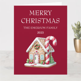 Gingerbread House Frohe Weihnachtskarte Karte