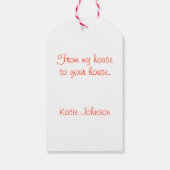 Gingerbread House Geschenkanhänger (Rückseite)