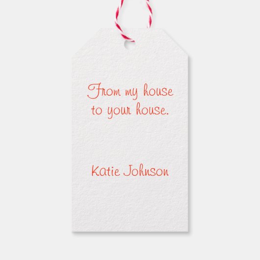 Gingerbread House Geschenkanhänger (Rückseite)