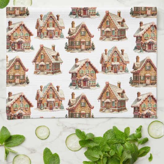 Gingerbread House Geschirrtuch (Gefaltet)