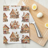 Gingerbread House Geschirrtuch (Viertel Falte)