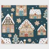 Gingerbread House Gift Wrap | Weihnachtsgeschenkwr Geschenkpapier (Flach)