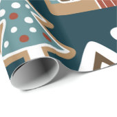 Gingerbread House Gift Wrap | Weihnachtsgeschenkwr Geschenkpapier (Rolleneckpunkt)