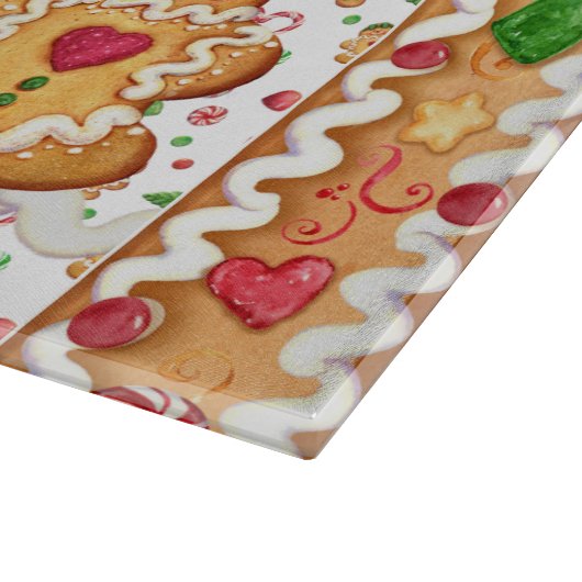 Gingerbread House Gingerbread Man Cutting Board Schneidebrett (Ecke)