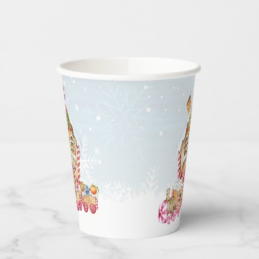 Gingerbread House Gingerbrot Papiertasse Pappbecher (Links)