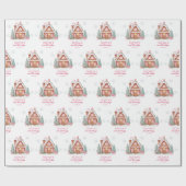 Gingerbread House Girl 1. Geburtstag Party Geschenkpapier (Flach)