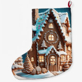 Gingerbread House Großer Weihnachtsstrumpf (Rückseite)