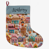 Gingerbread House Großer Weihnachtsstrumpf (Vorderseite)