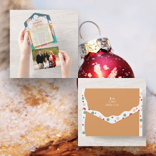 Gingerbread House Holiday Foto All-in-One-Karte All In One Einladung