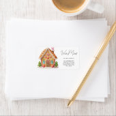 Gingerbread House Holiday Moving Neue Adresse Adressaufkleber (Insitu)