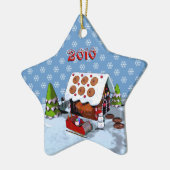 Gingerbread House Keramik Holiday Ornament (Links)