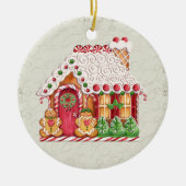 Gingerbread House Keramik Ornament (Vorne)