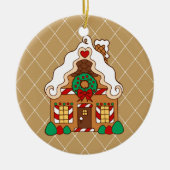 Gingerbread House Keramik Ornament (Vorne)