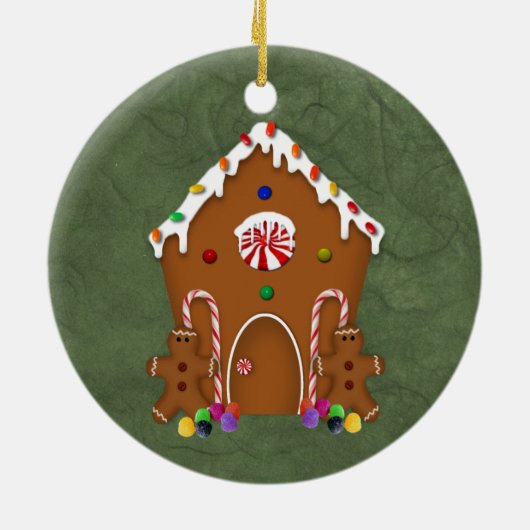 Gingerbread House Keramik Ornament (Hinten)