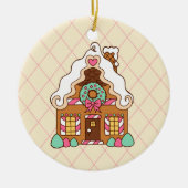 Gingerbread House Keramik Ornament (Vorne)