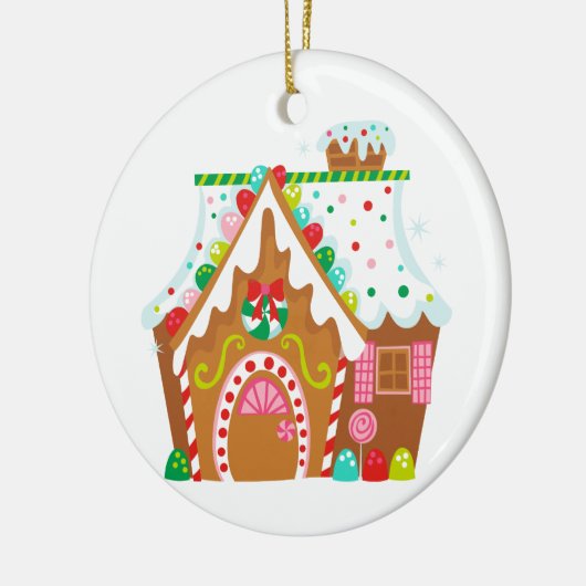 Gingerbread House Keramik Ornament (Links)