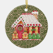 Gingerbread House Keramikornament (Vorne)
