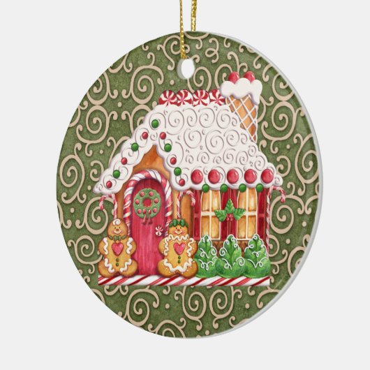 Gingerbread House Keramikornament (Links)