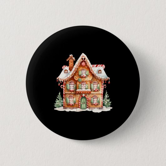 Gingerbread House Long Sleeve Button (Vorderseite)