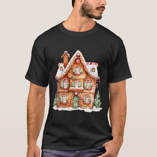 Gingerbread House Long Sleeve T-Shirt (Vorderseite)