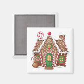 Gingerbread House Magnet (Vorderseite/Rückseite)