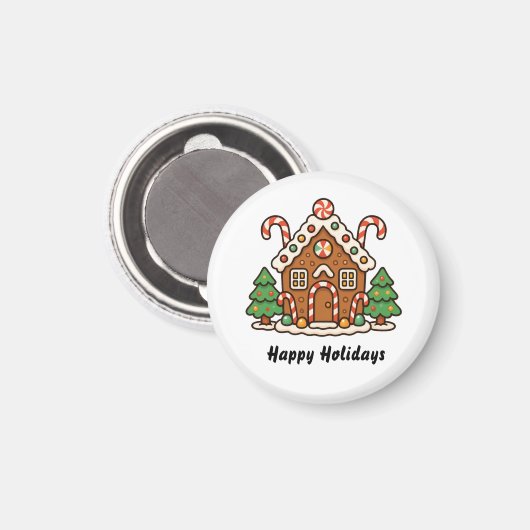 Gingerbread House Magnet (Vorderseite/Rückseite)