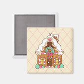 Gingerbread House Magnet (Vorderseite/Rückseite)