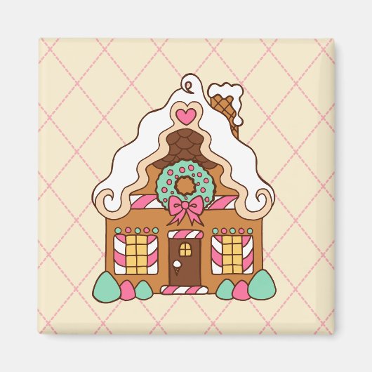 Gingerbread House Magnet (Vorne)