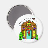 Gingerbread House Magnet (Vorderseite/Rückseite)
