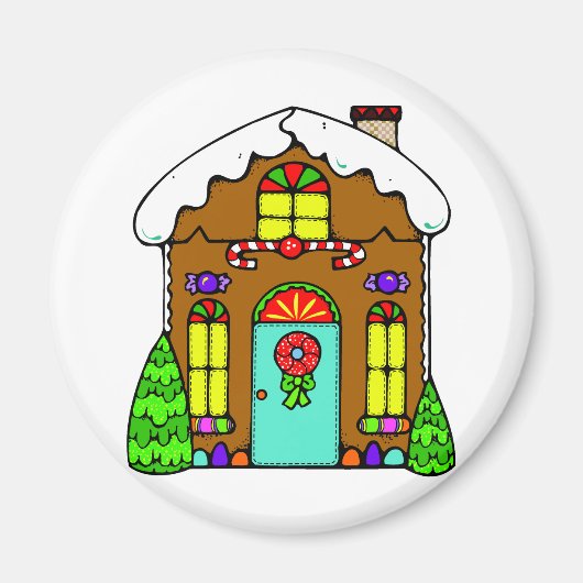 Gingerbread House Magnet (Vorne)