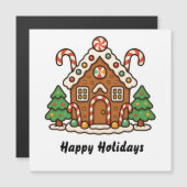 Gingerbread House Magnetic Card Magnetkarte (Vorne/Hinten)