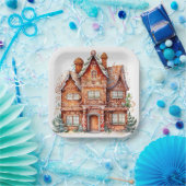 Gingerbread House Mansion Pappteller (Party)