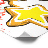 Gingerbread House Mattiert Cookies Weihnachtszene Poster (Ecke)