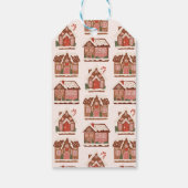 Gingerbread House Moderne frohe Weihnachten Geschenkanhänger (Rückseite)