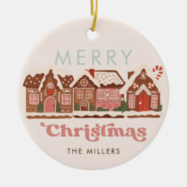 Gingerbread House Moderne frohe Weihnachten Keramik Ornament