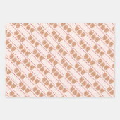 Gingerbread House Mouse & Wreath Watercolor Art Wa Geschenkpapier Set (Vorderseite 3)