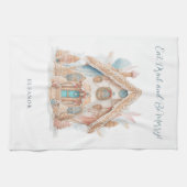 Gingerbread House Name Eat Drink Be Merry Holiday Geschirrtuch (Horizontal)