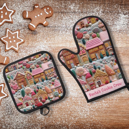 Gingerbread House Ofenhandschuh & Topflappen-Set