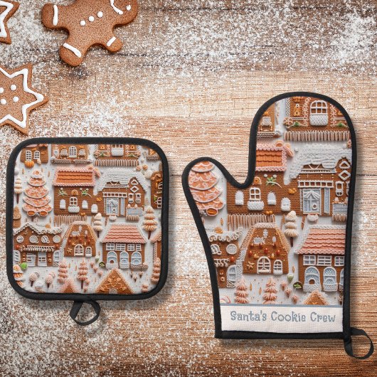 Gingerbread House Ofenhandschuh & Topflappen-Set