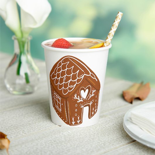 Gingerbread House Pappbecher