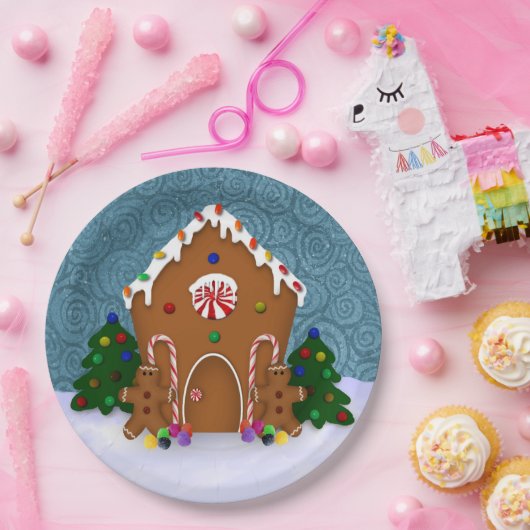 Gingerbread House Pappteller (Party)
