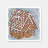 Gingerbread House Party Serviette (Vorderseite)