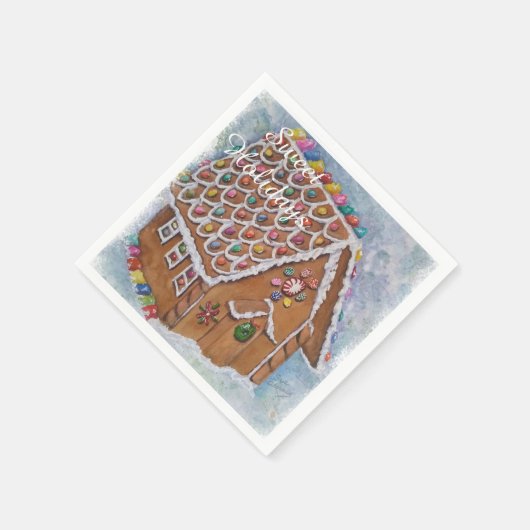 Gingerbread House Party Serviette (Ecke)