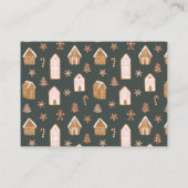 Gingerbread House Pink Baby Shower Book Request  Begleitkarte (Rückseite)