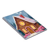 Gingerbread House Pink Christmas Watercolor Notizblock (Rechte Seite)