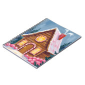 Gingerbread House Pink Christmas Watercolor Notizblock (Linke Seite)