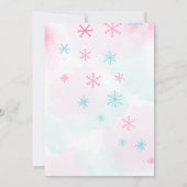 Gingerbread House Pink Weihnachtsdekoration Party Einladung (Rückseite)